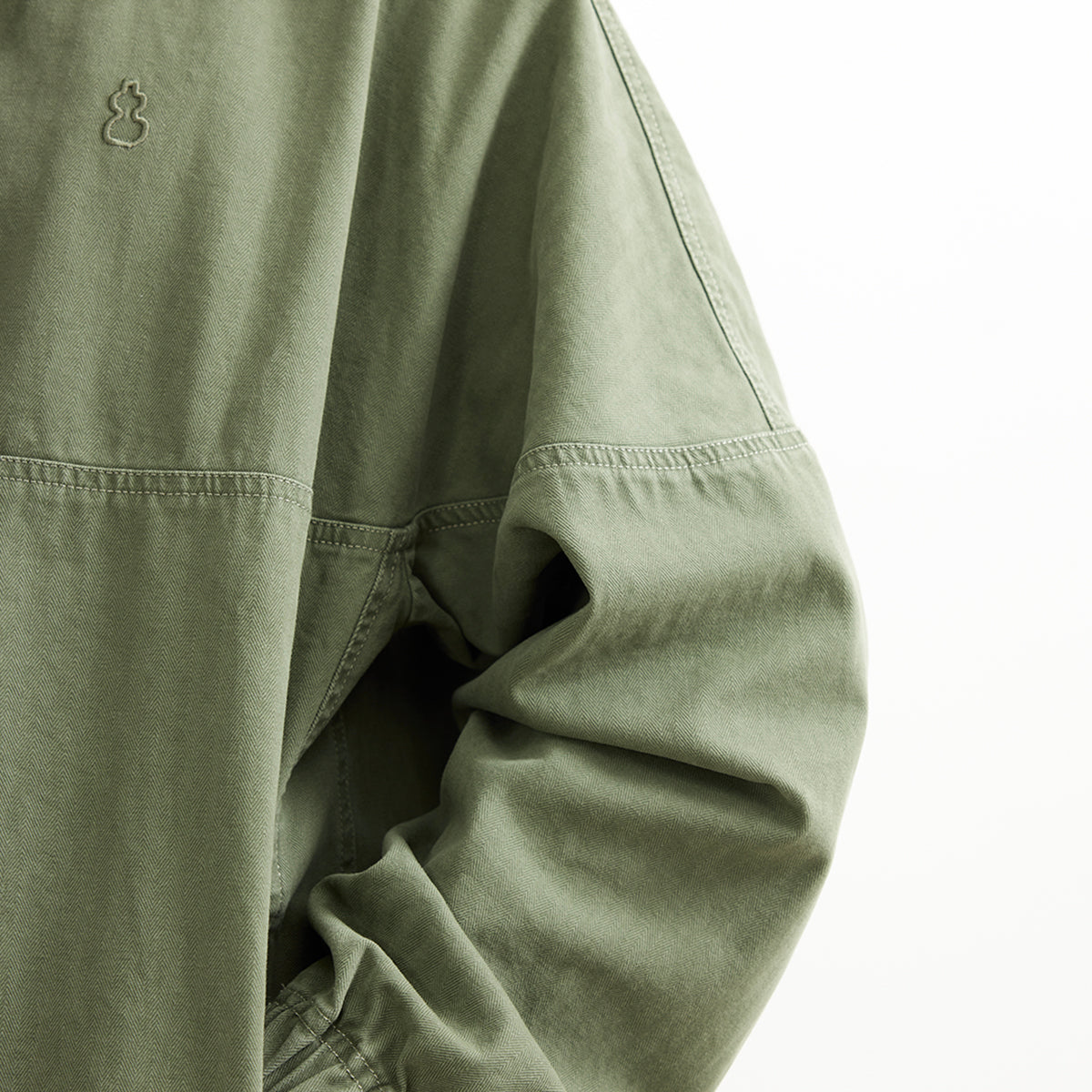 Chichaqu Washed Half-Zip Jacket (with a Stand Collar)