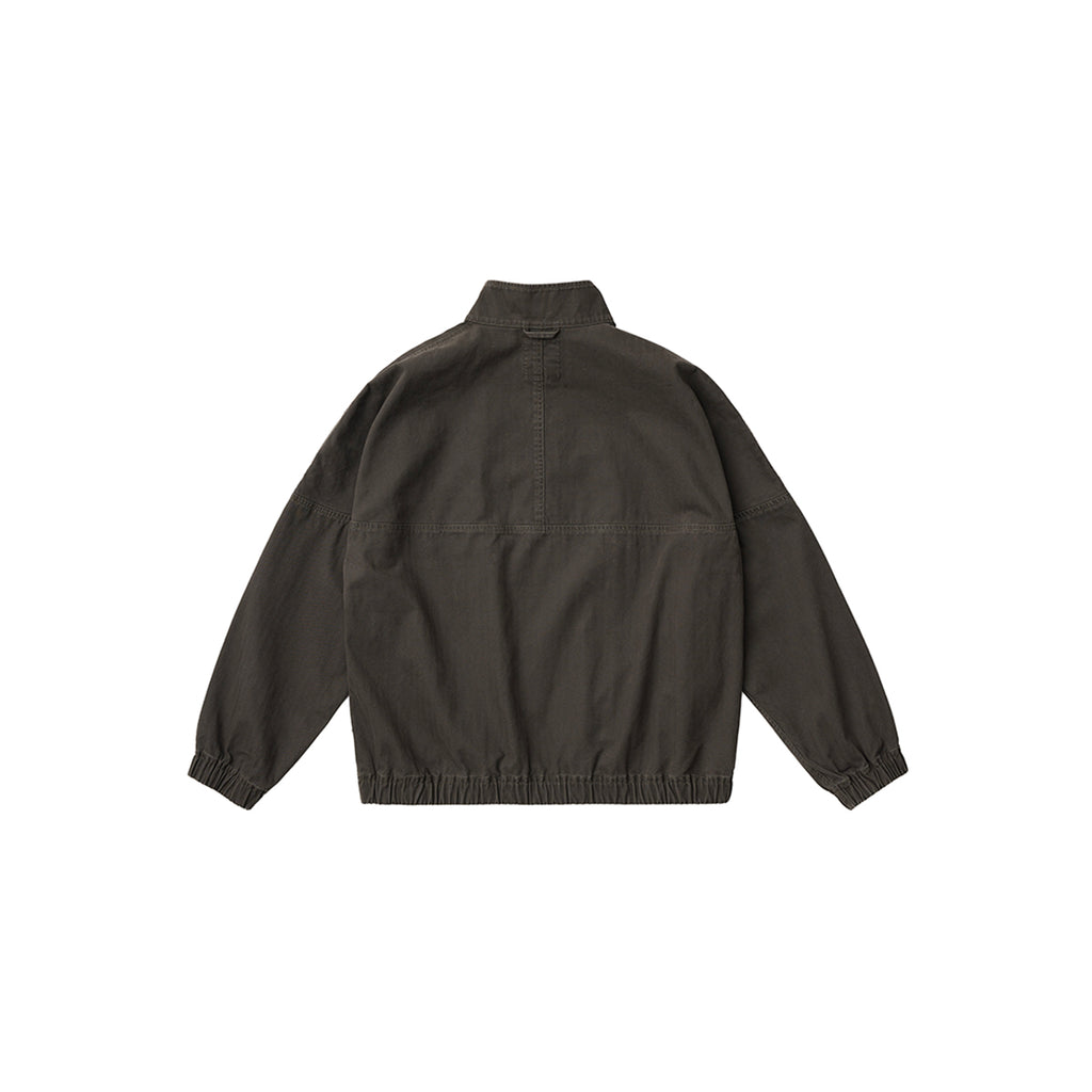 Chichaqu Washed Half-Zip Jacket (with a Stand Collar)