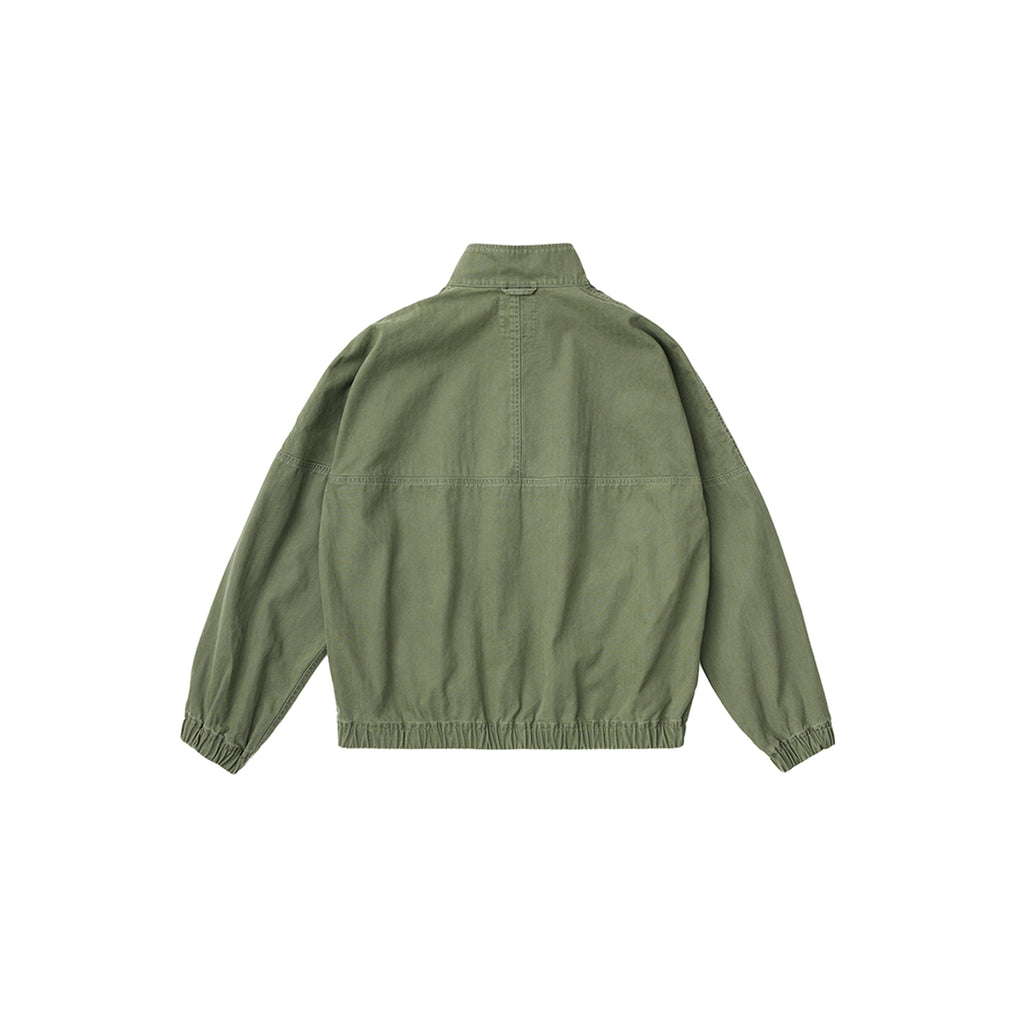 Chichaqu Washed Half-Zip Jacket (with a Stand Collar)
