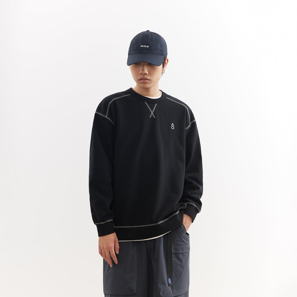Chichaqu Topstitch crewneck sweatshirt