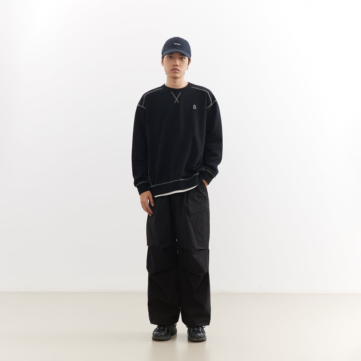 Chichaqu Topstitch crewneck sweatshirt