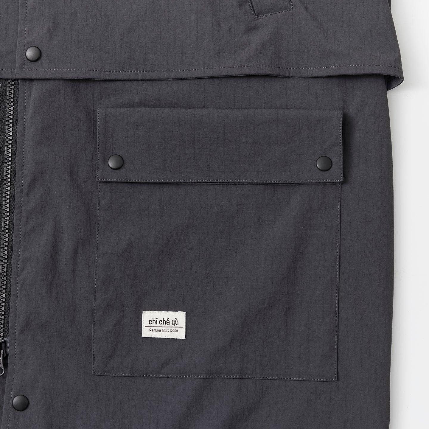 Convertible Nylon Long Coat