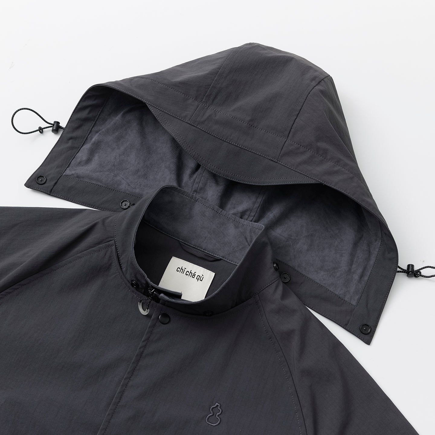 Convertible Nylon Long Coat