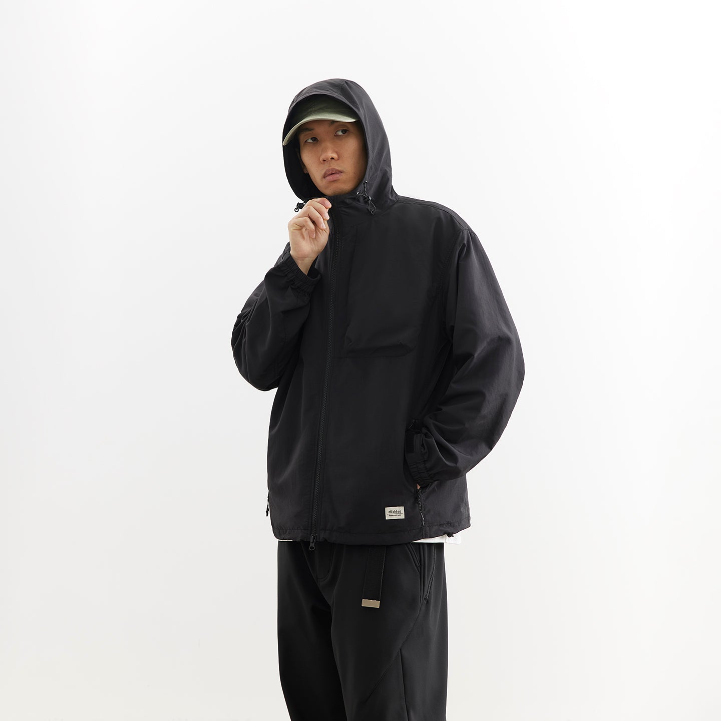 Chichaqu Hooded Water-Resistant Zip Jacket