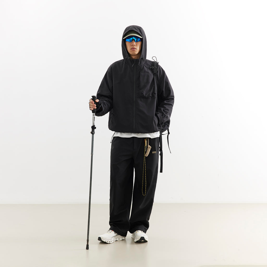 Chichaqu Hooded Water-Resistant Zip Jacket