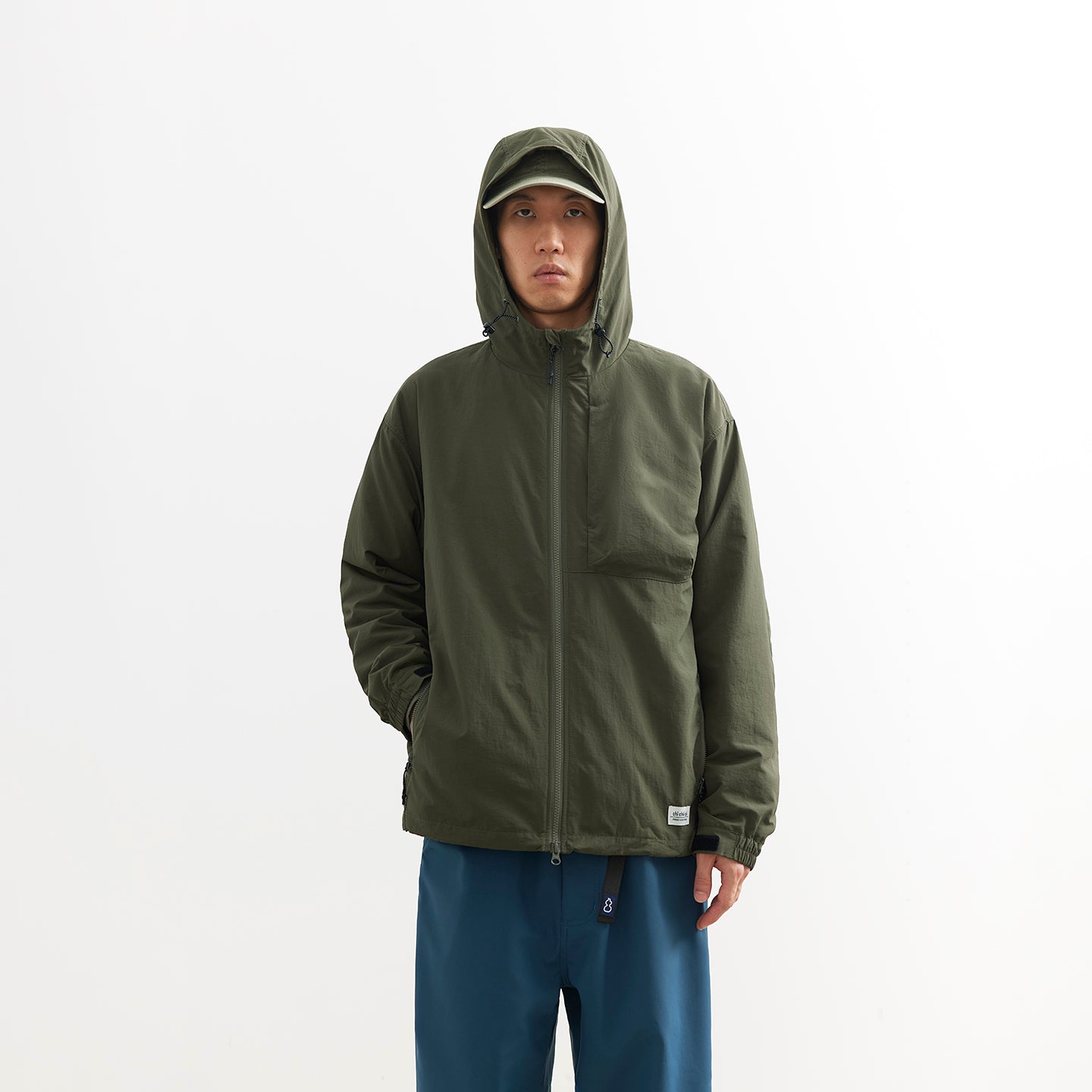 Chichaqu Hooded Water-Resistant Zip Jacket