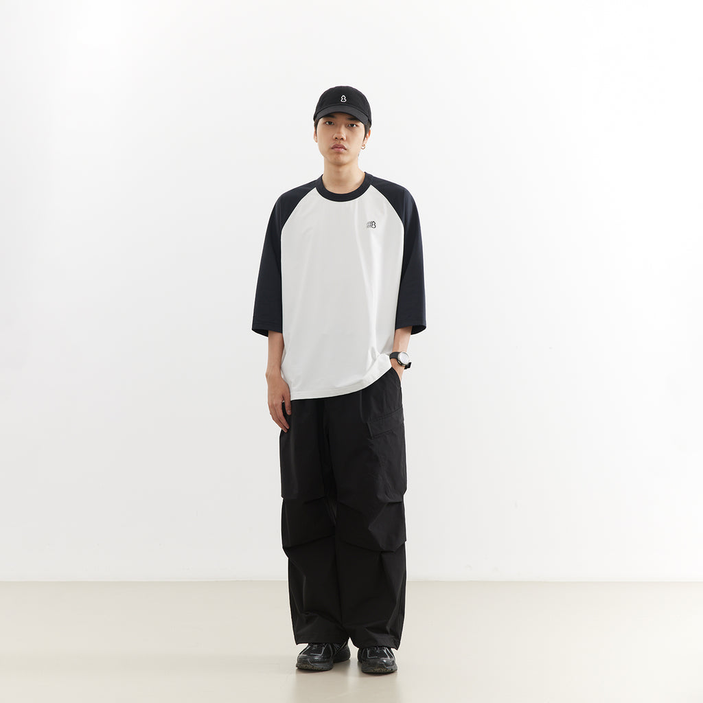Chichaqu Cooling color-block 3/4 sleeve tee