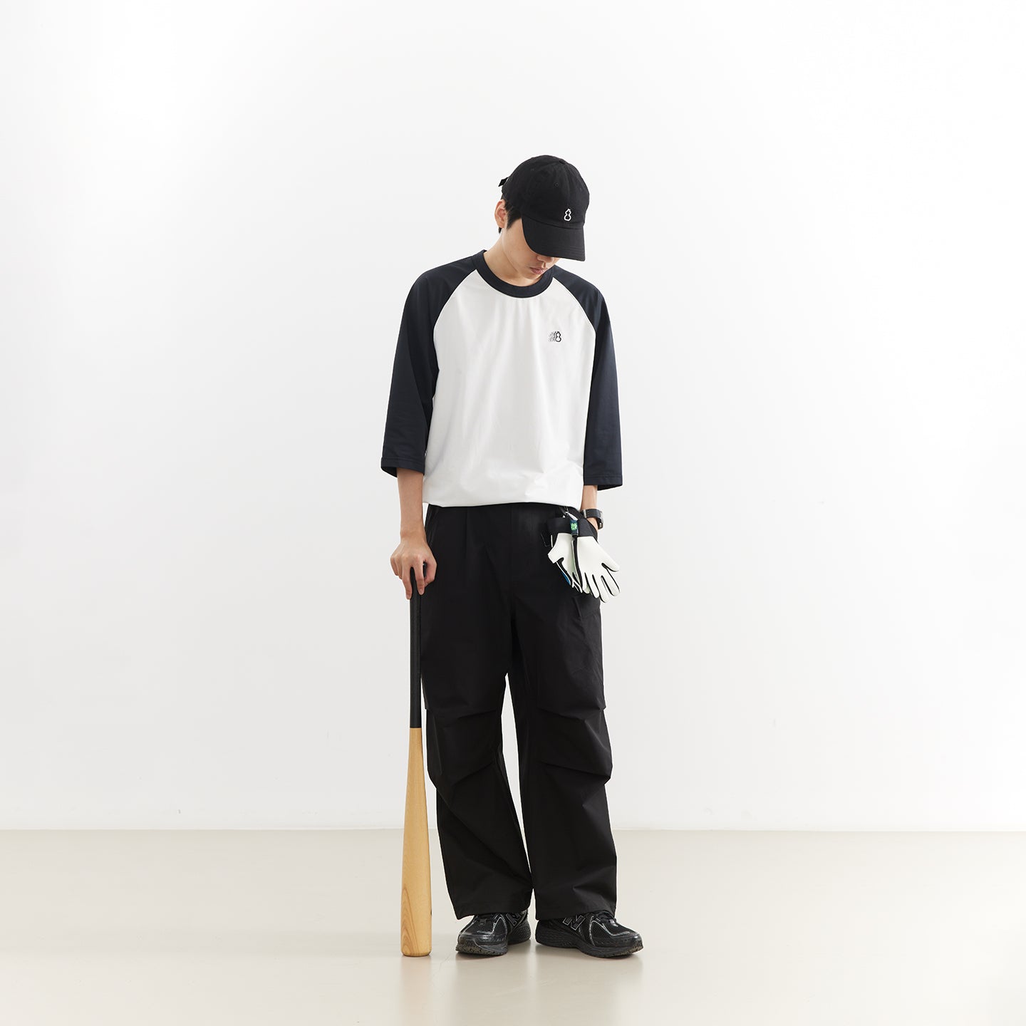 Chichaqu Cooling color-block 3/4 sleeve tee