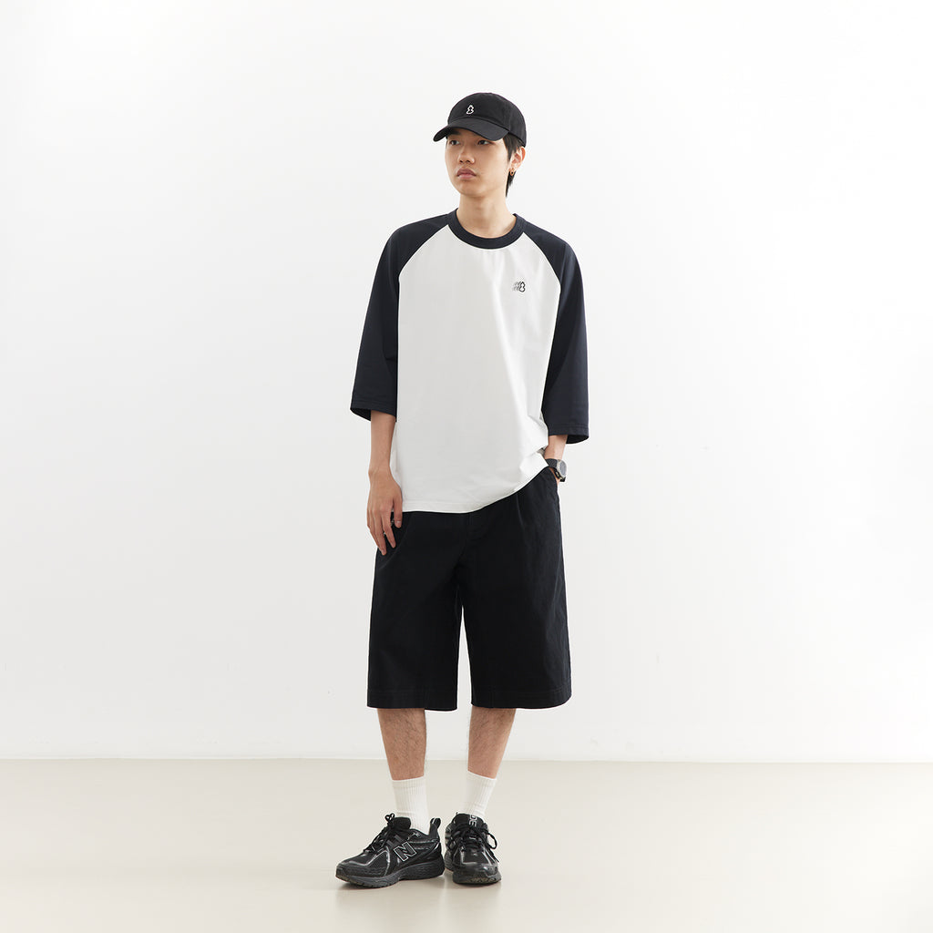 Chichaqu Cooling color-block 3/4 sleeve tee