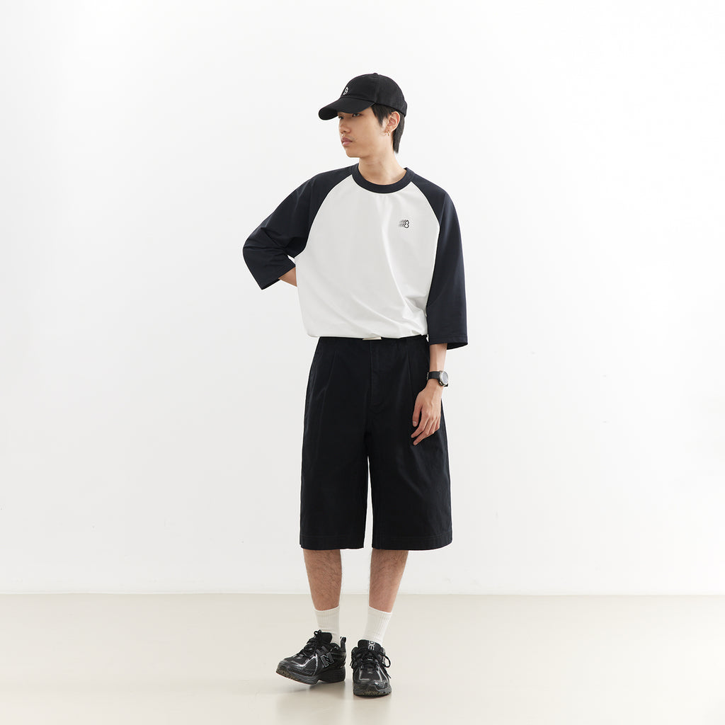 Chichaqu Cooling color-block 3/4 sleeve tee