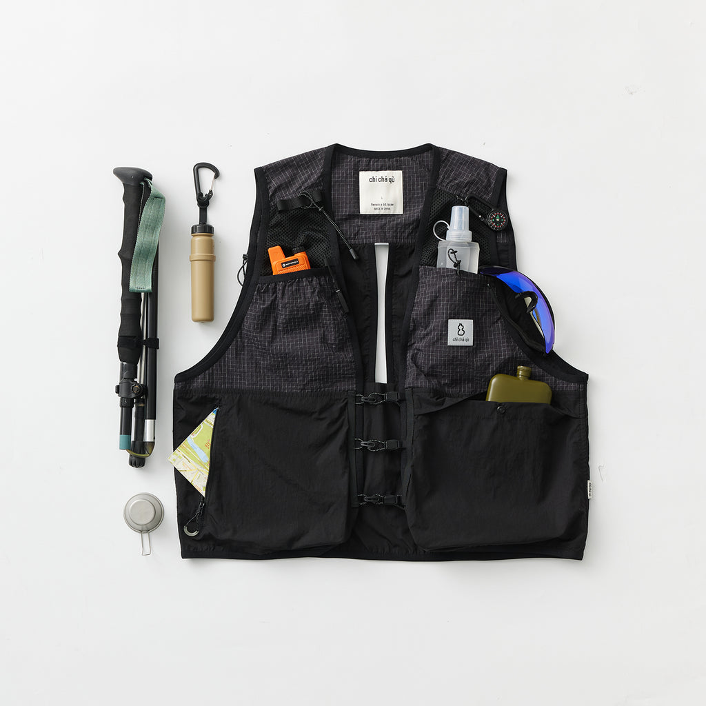 Chichaqu Quick-dry paneled grid vest