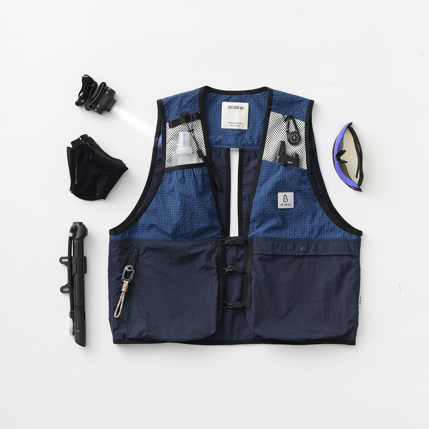 Chichaqu Quick-dry paneled grid vest