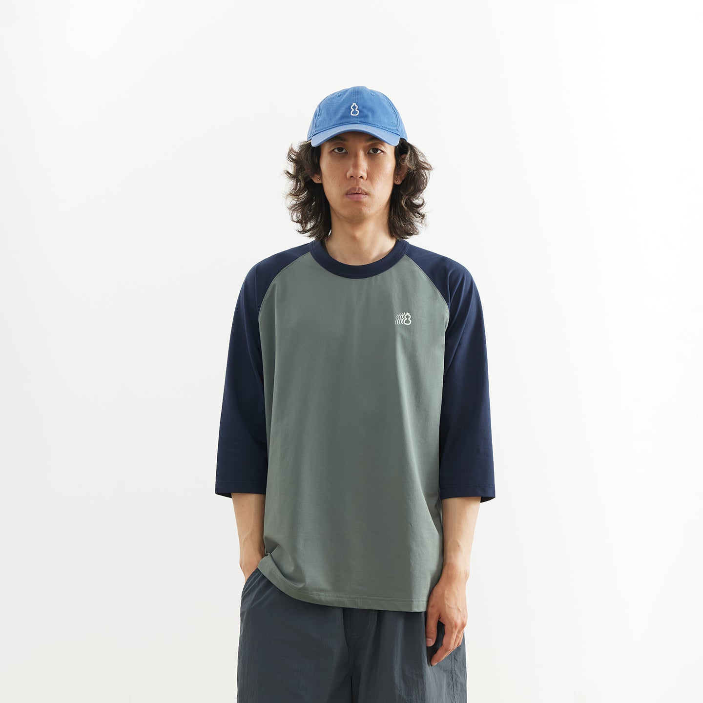 Chichaqu Cooling color-block 3/4 sleeve tee