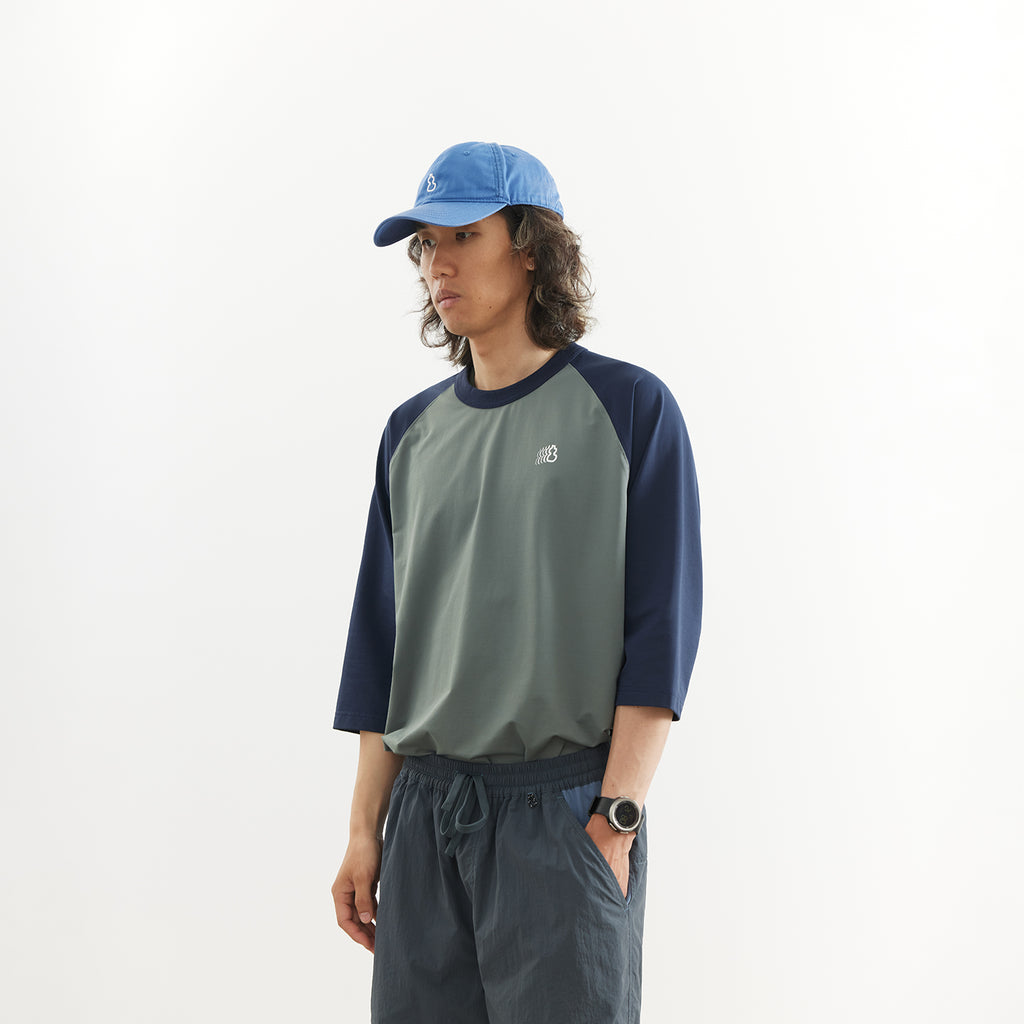 Chichaqu Cooling color-block 3/4 sleeve tee