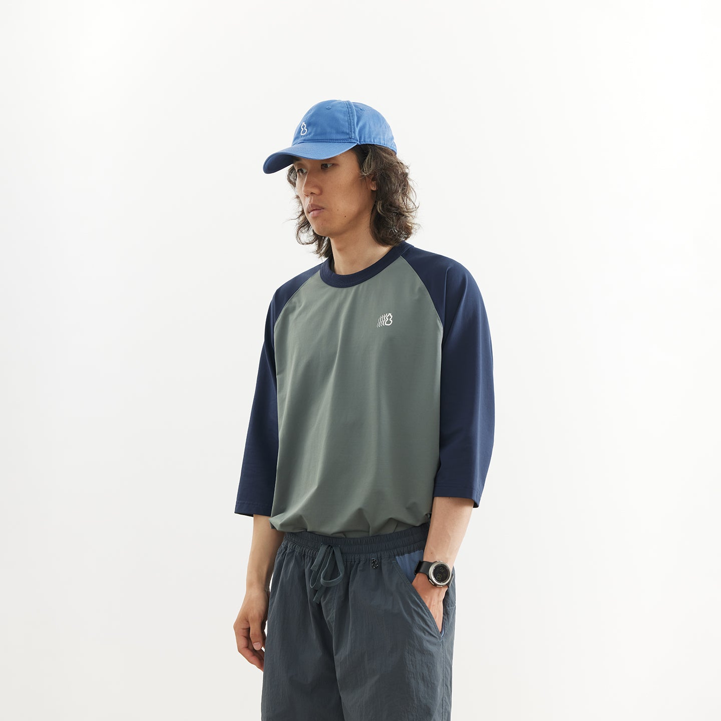 Chichaqu Cooling color-block 3/4 sleeve tee