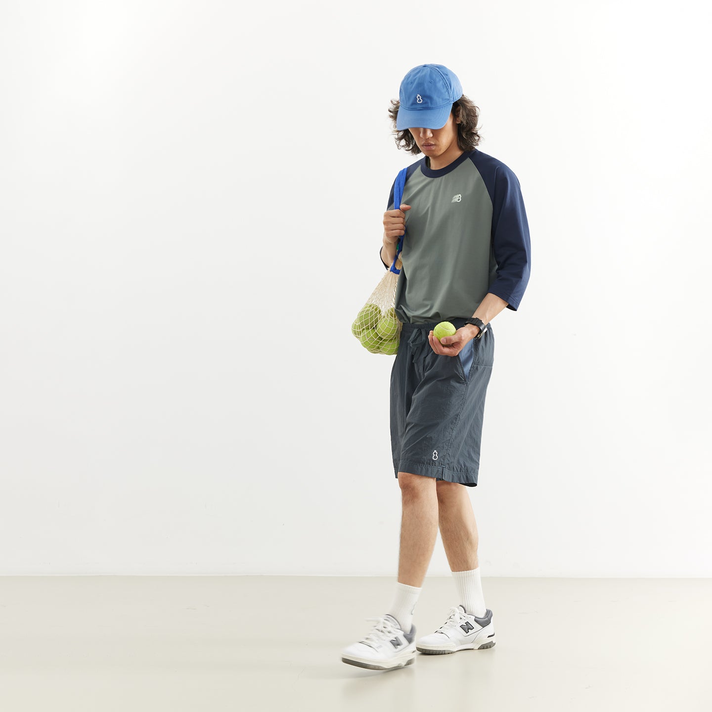 Chichaqu Cooling color-block 3/4 sleeve tee