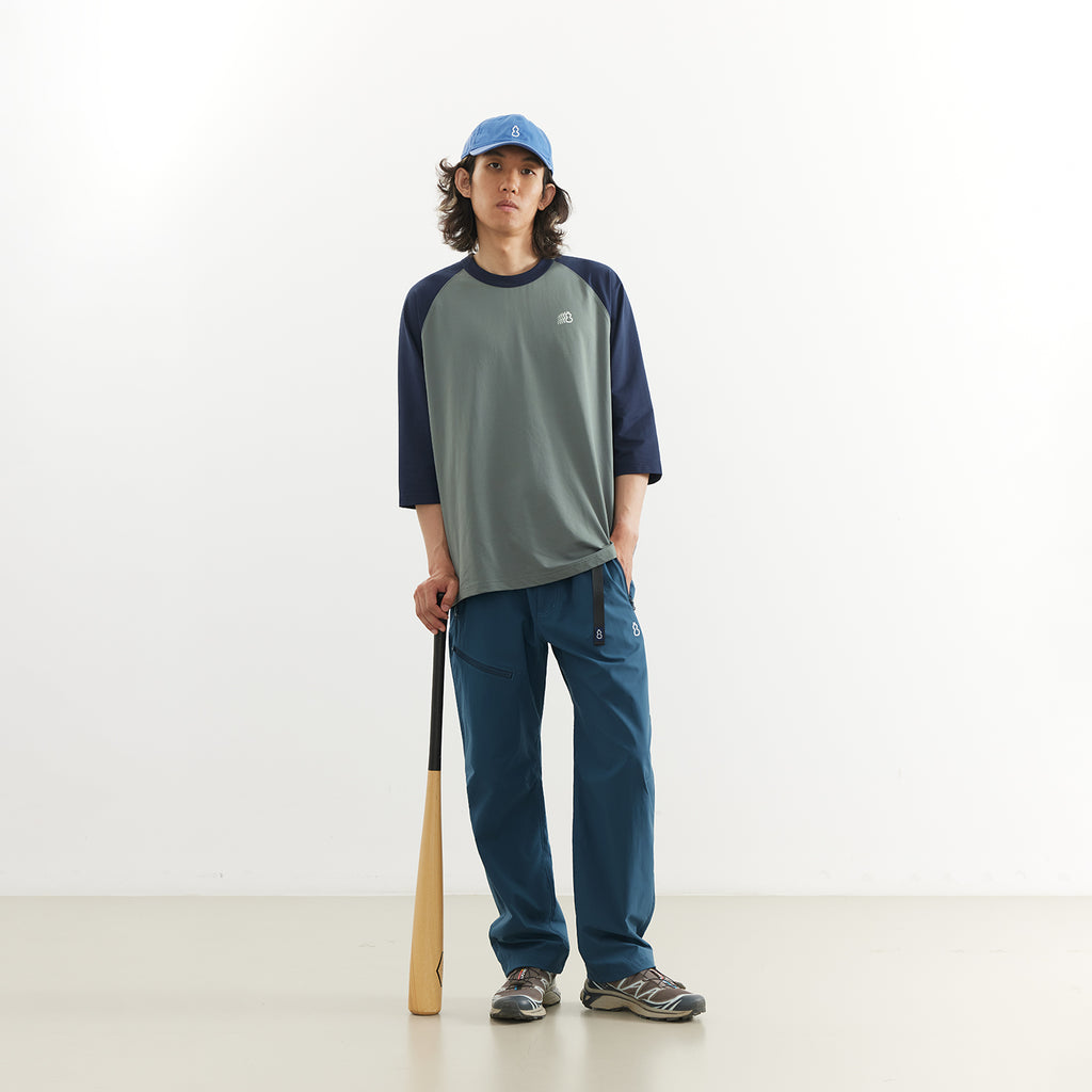 Chichaqu Cooling color-block 3/4 sleeve tee