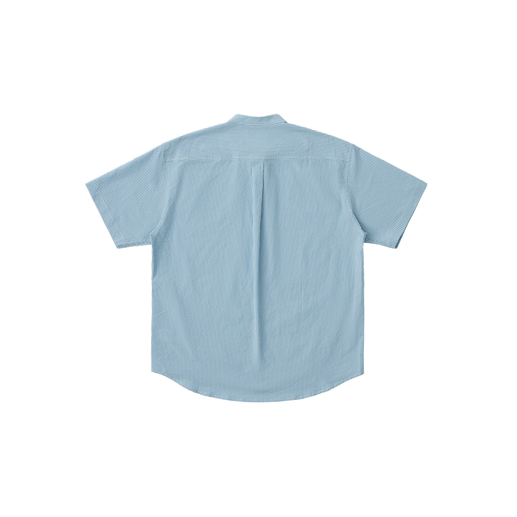 Chichaqu Lightweight seersucker stand-collar shirt