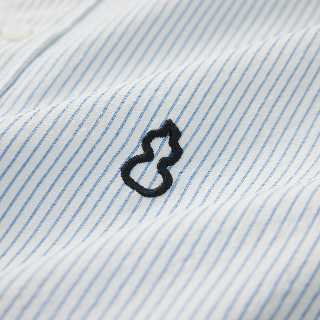 Chichaqu Lightweight seersucker stand-collar shirt