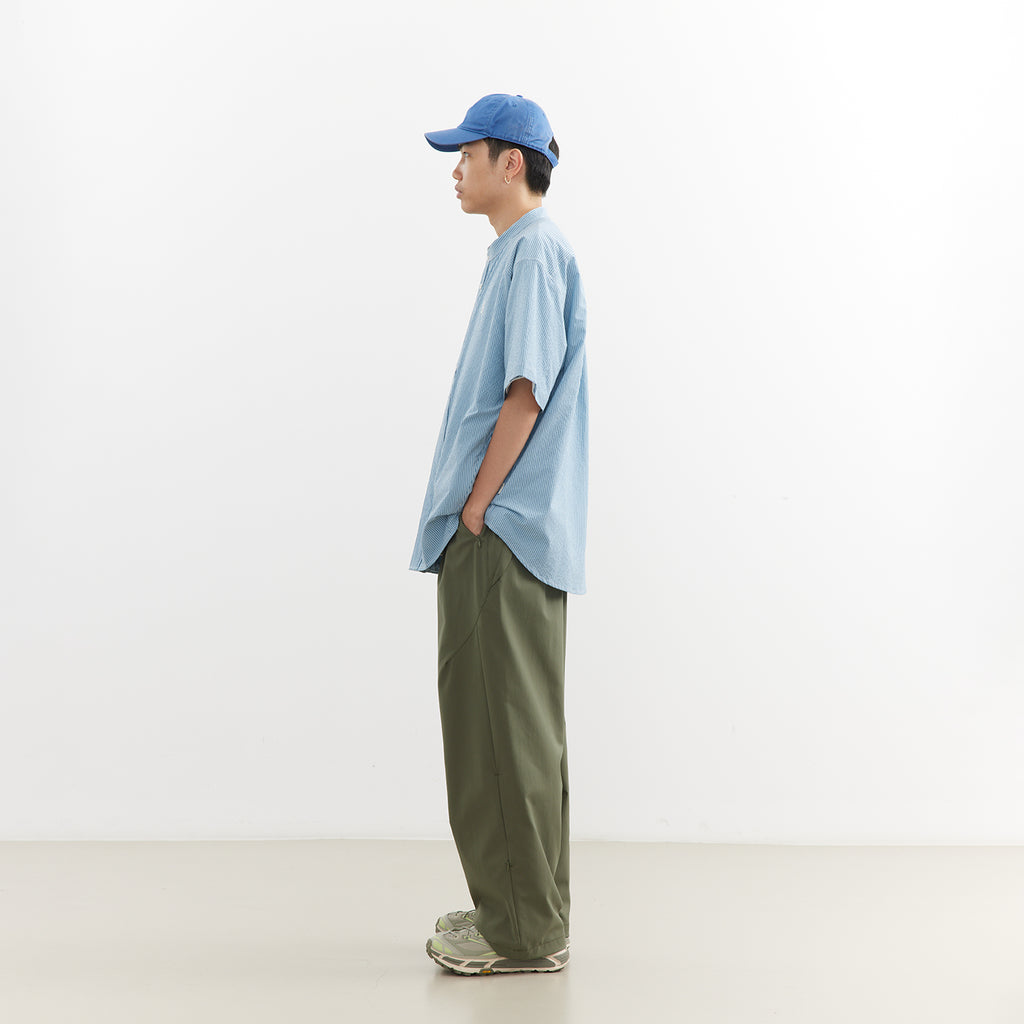 Chichaqu Lightweight seersucker stand-collar shirt