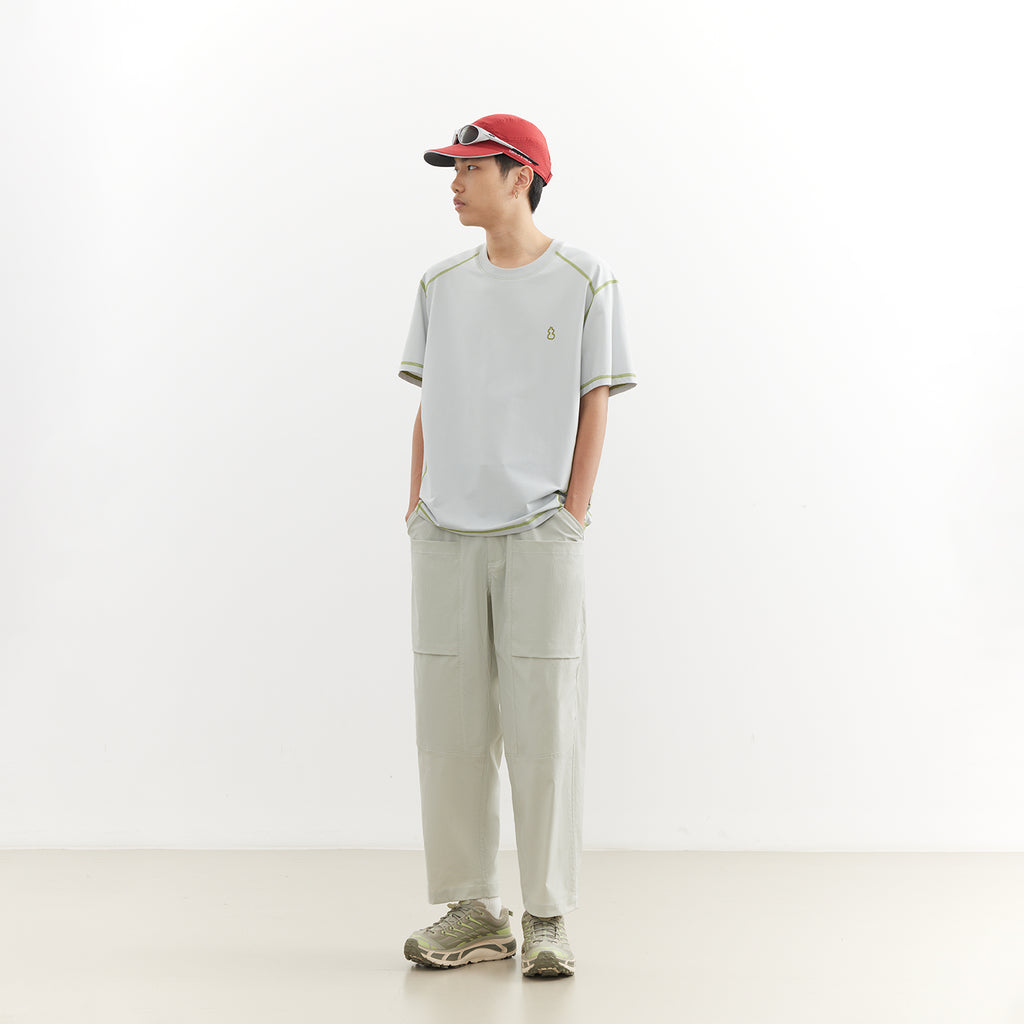 Chichaqu Cooling Topstitch Tencel Short-Sleeve Tee