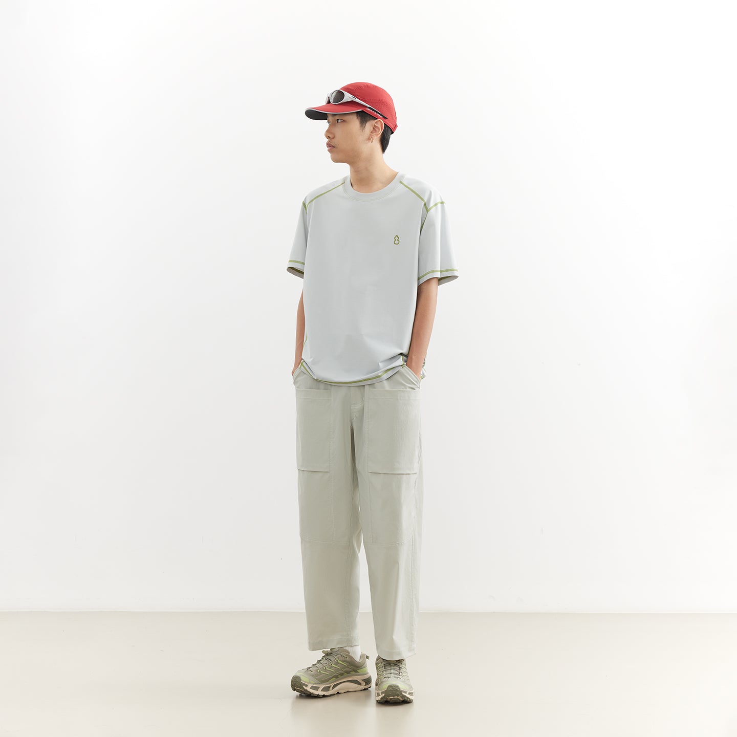 Chichaqu Cooling Topstitch Tencel Short-Sleeve Tee