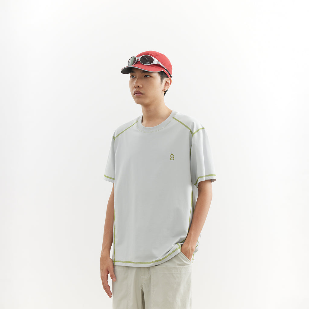 Chichaqu Cooling Topstitch Tencel Short-Sleeve Tee