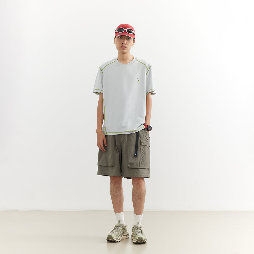 Chichaqu Cooling Topstitch Tencel Short-Sleeve Tee