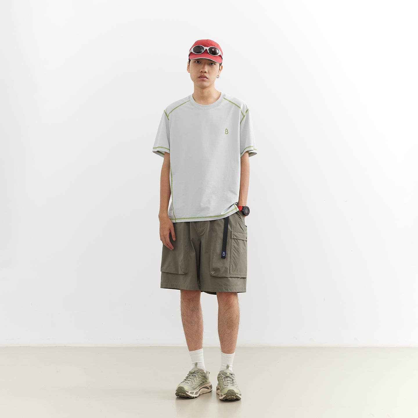 Chichaqu Cooling Topstitch Tencel Short-Sleeve Tee