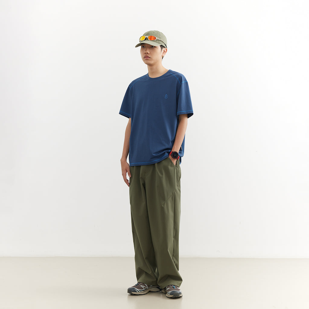 Chichaqu Cooling Topstitch Tencel Short-Sleeve Tee