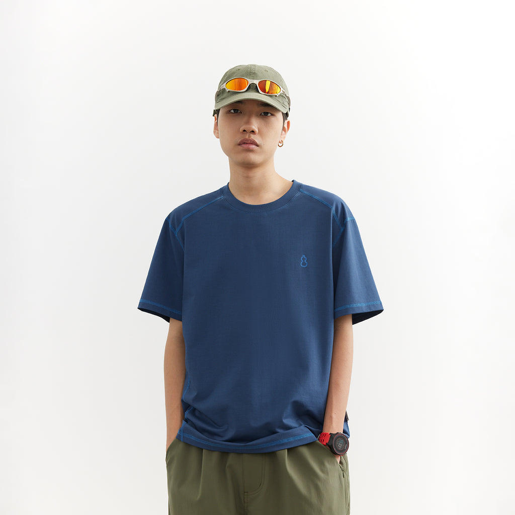 Chichaqu Cooling Topstitch Tencel Short-Sleeve Tee