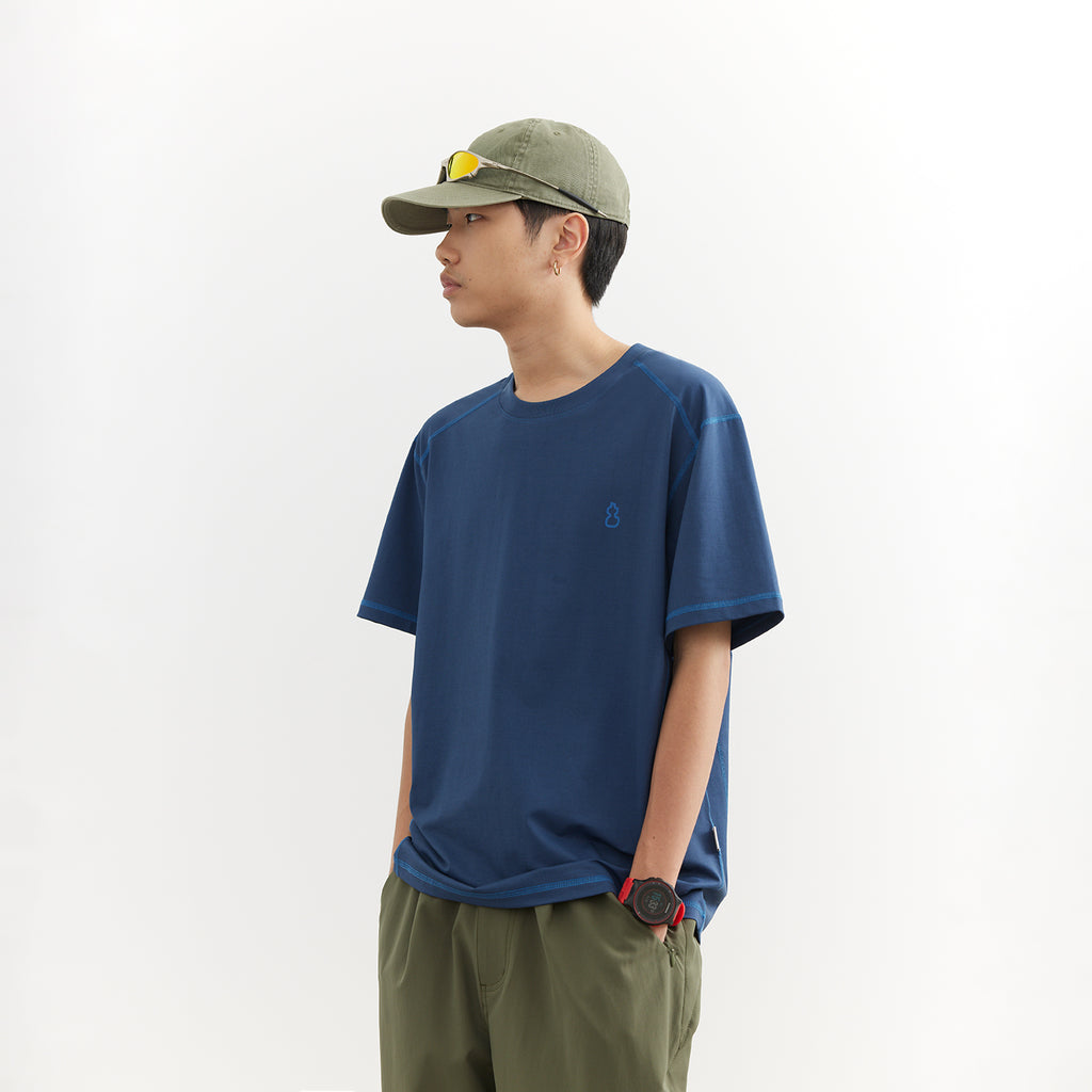 Chichaqu Cooling Topstitch Tencel Short-Sleeve Tee