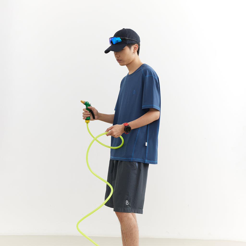 Chichaqu Cooling Topstitch Tencel Short-Sleeve Tee