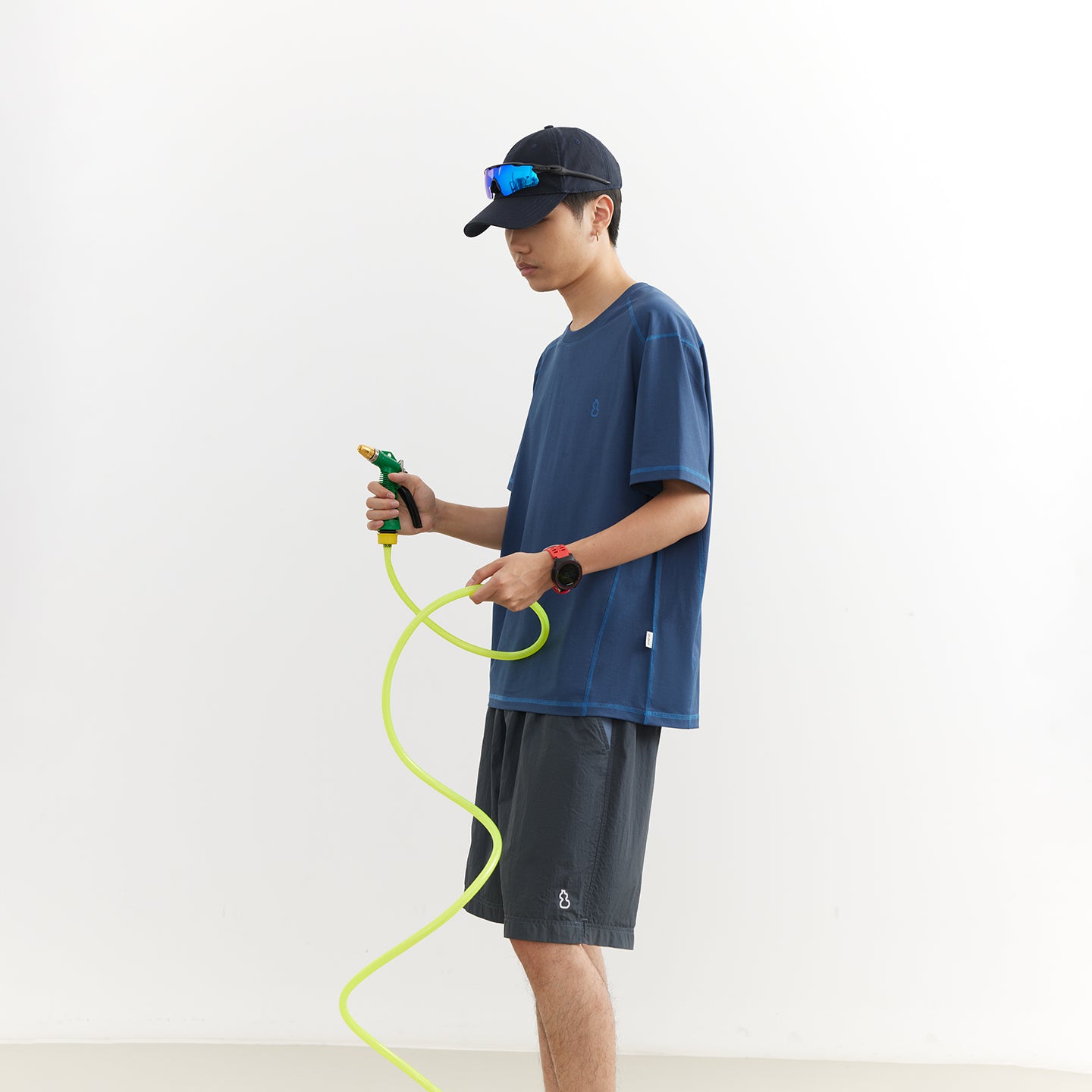 Chichaqu Cooling Topstitch Tencel Short-Sleeve Tee