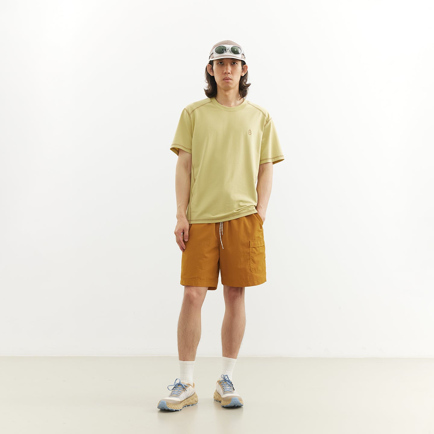 Chichaqu Cooling Topstitch Tencel Short-Sleeve Tee