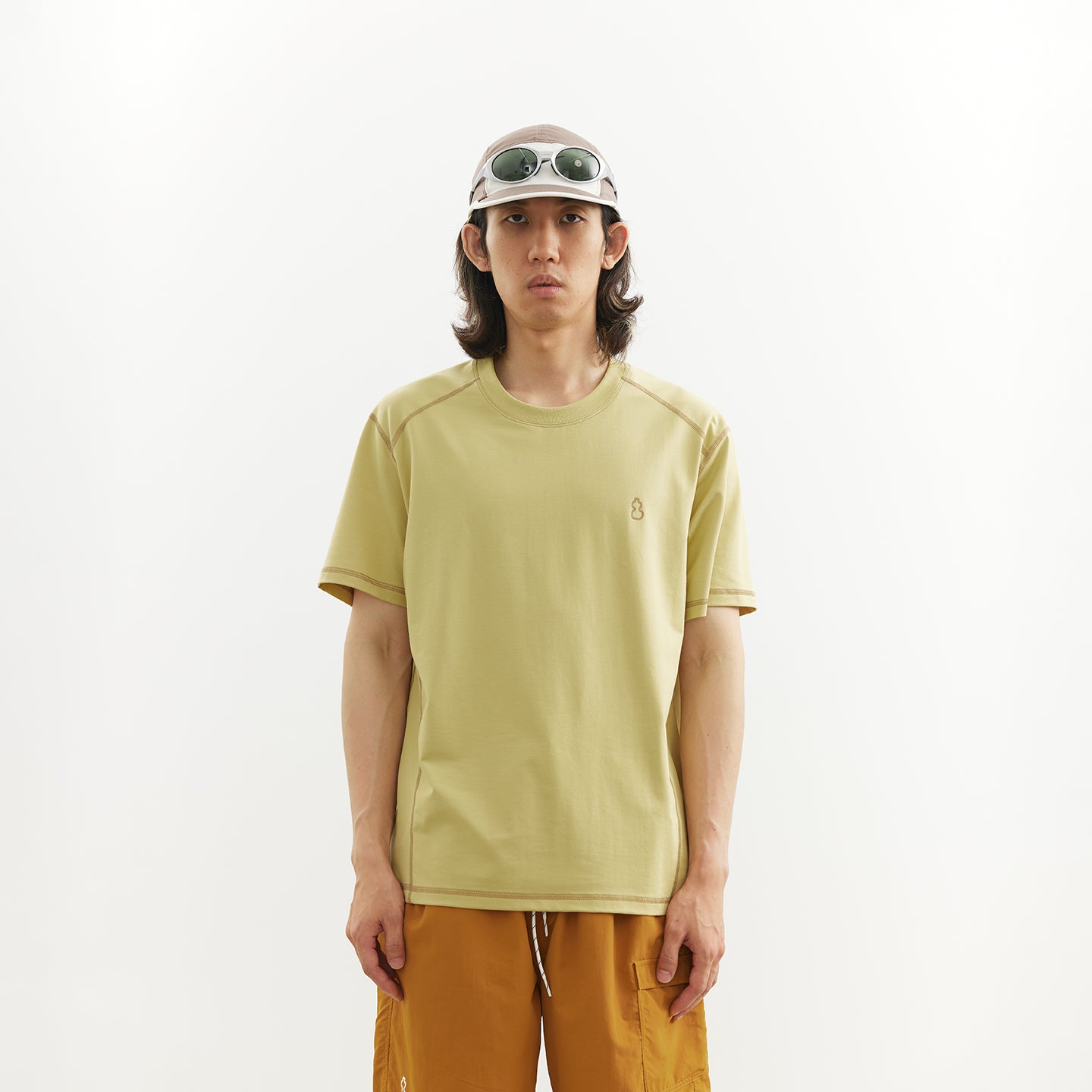 Chichaqu Cooling Topstitch Tencel Short-Sleeve Tee