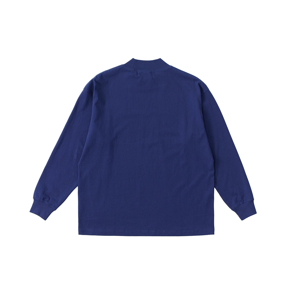 Chichaqu 100% Cotton Mock-Neck Long-Sleeve Tee