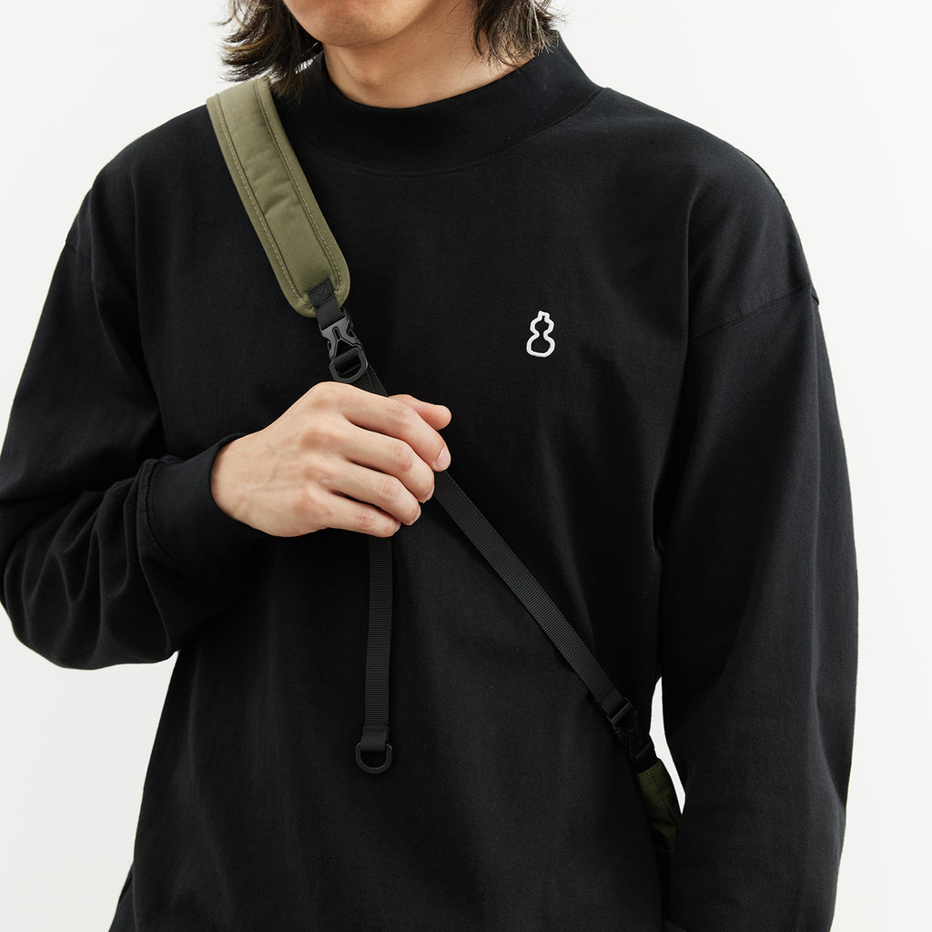 Chichaqu 100% Cotton Mock-Neck Long-Sleeve Tee