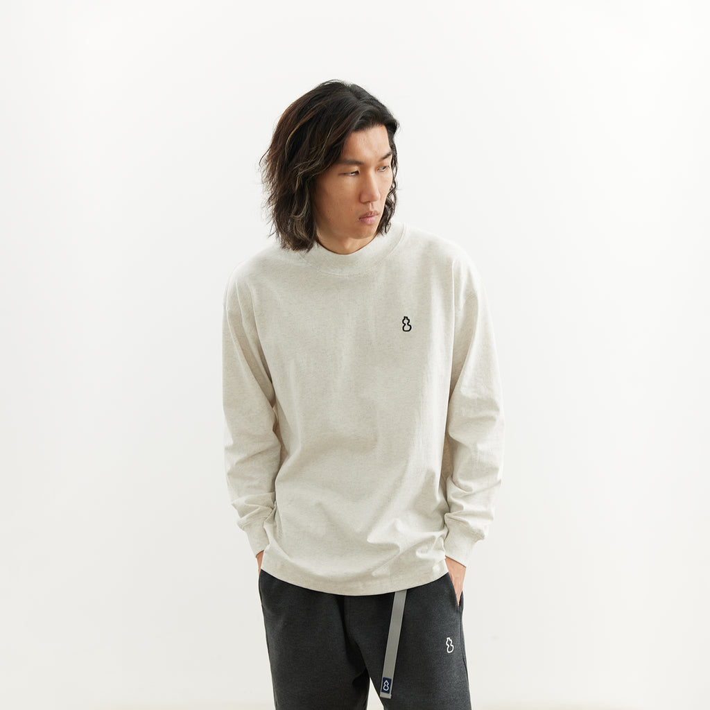 Chichaqu 100% Cotton Mock-Neck Long-Sleeve Tee