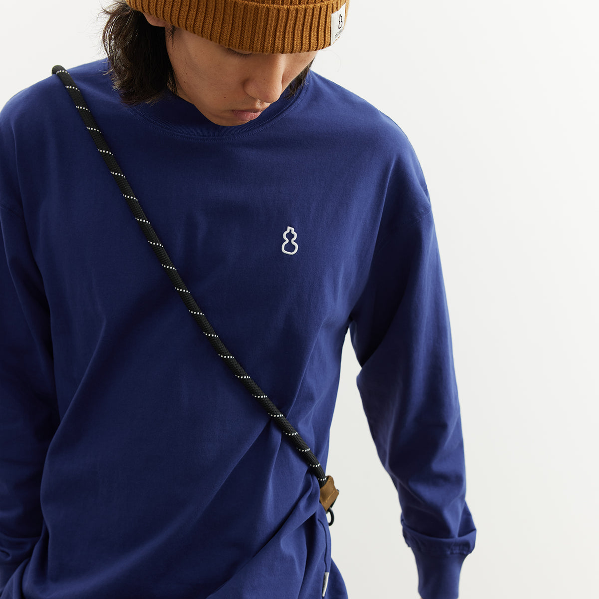Chichaqu 100% Cotton Mock-Neck Long-Sleeve Tee