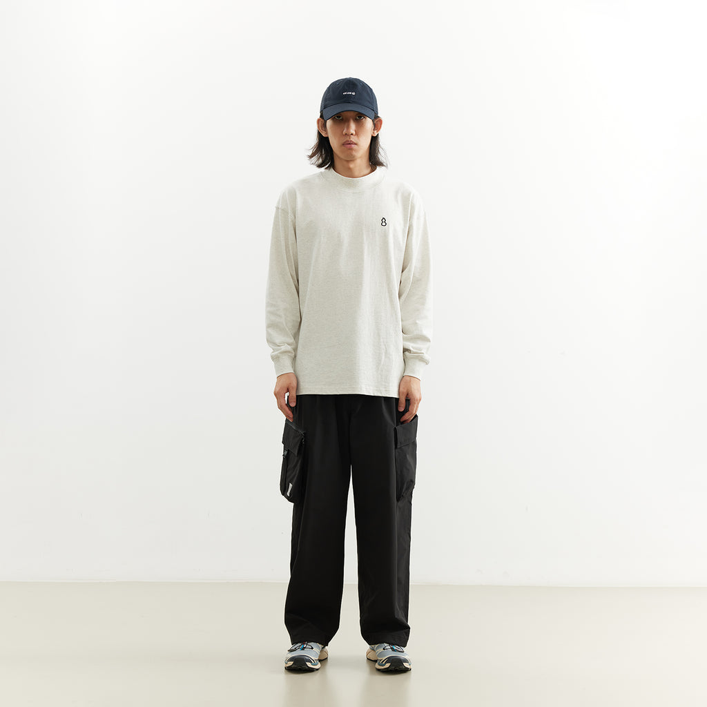 Chichaqu 100% Cotton Mock-Neck Long-Sleeve Tee